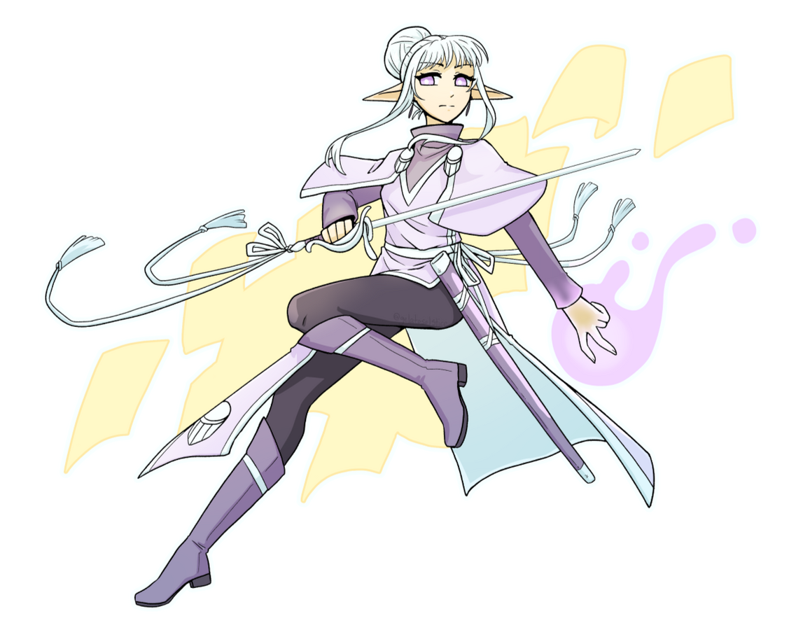 Astral Elf Bladedancer - D&D Commission