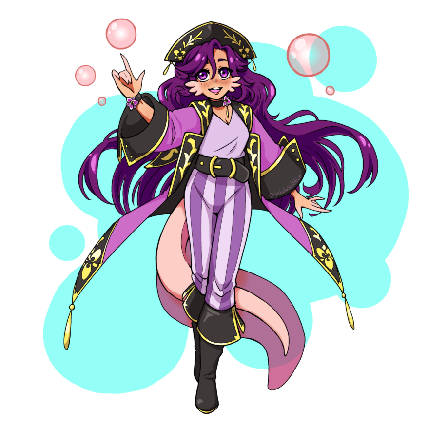 Axolotl Pirate - D&amp;D Commission